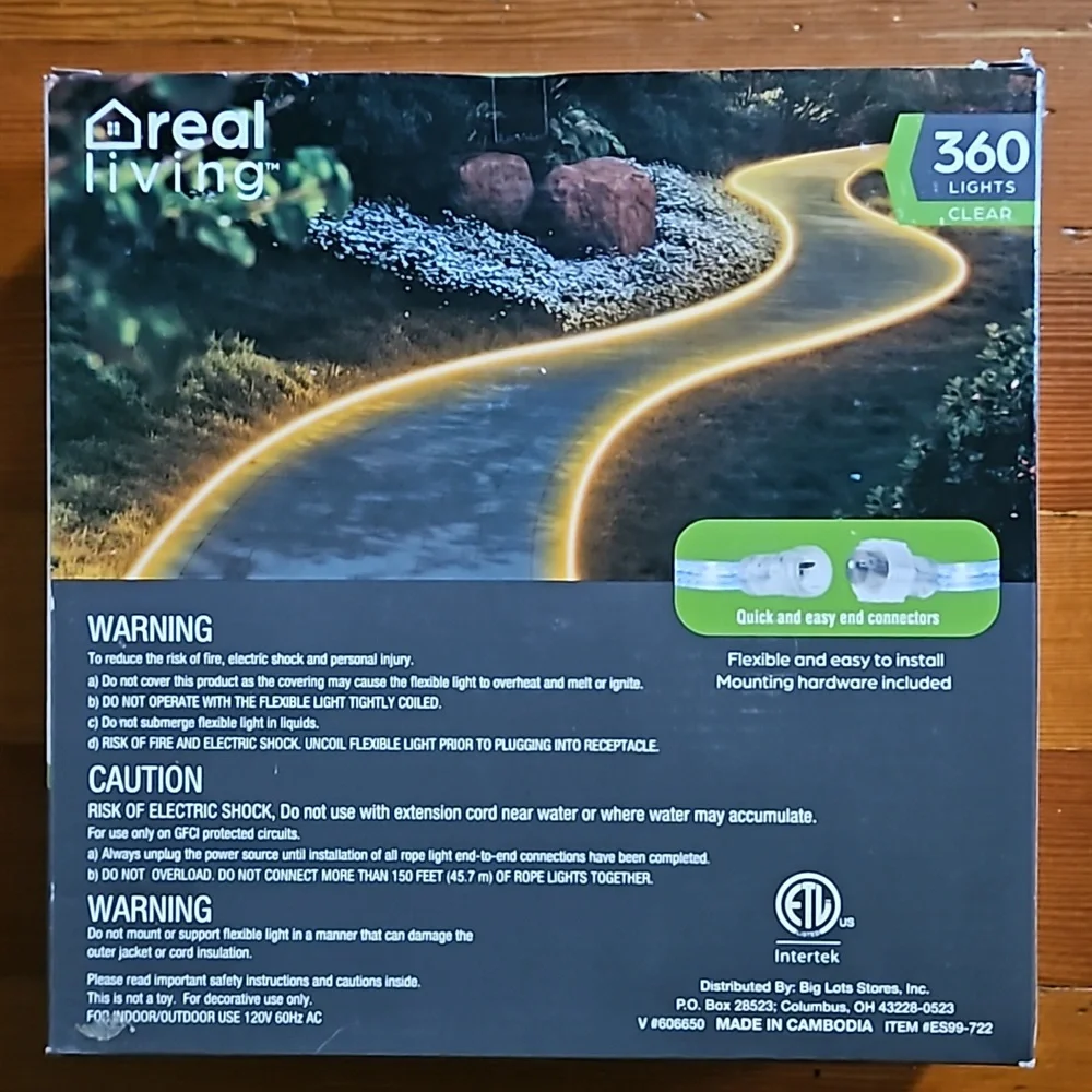 Clear rope light